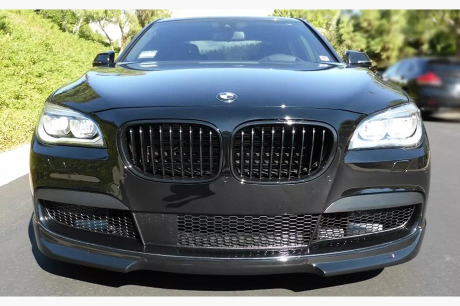 BMW 7 Series F01/F02 2008-2015 Griglia Rene 1 Barra (Nero Lucido) Image