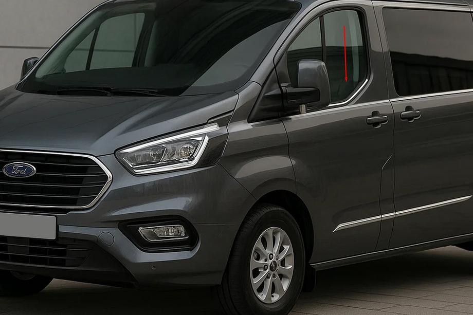 Ford Custom 2023- Cornici Finestrini (2 pz, Acciaio Inox) Image