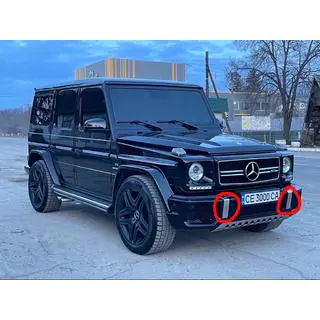 Inserti in acciaio inox per paraurti (2 pz, AMG) Mercedes G class W463 1990-2018 foto 2