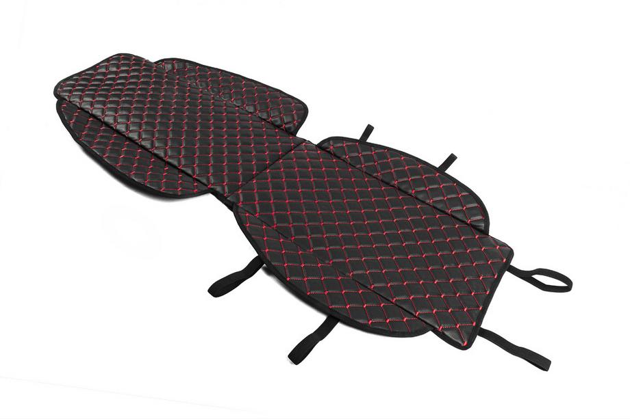 Copri sedile ECO (1 pz, Nero con cuciture rosse) Foto 2