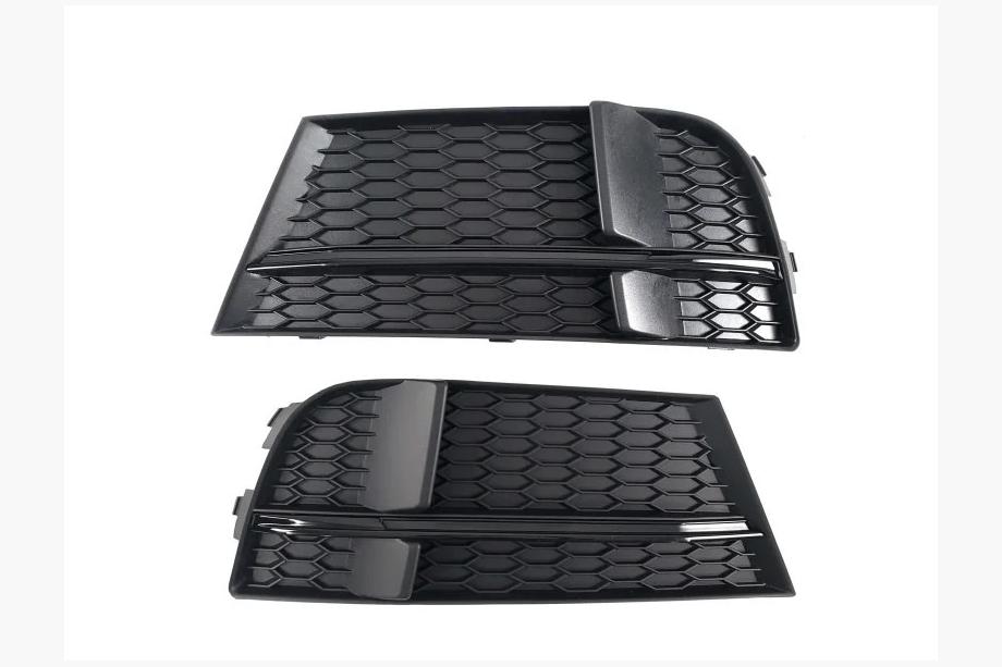 Audi A3 2012-2020 Griglie fendinebbia S-Style V-1 (2016-2020, 2 pz, Nero) Image