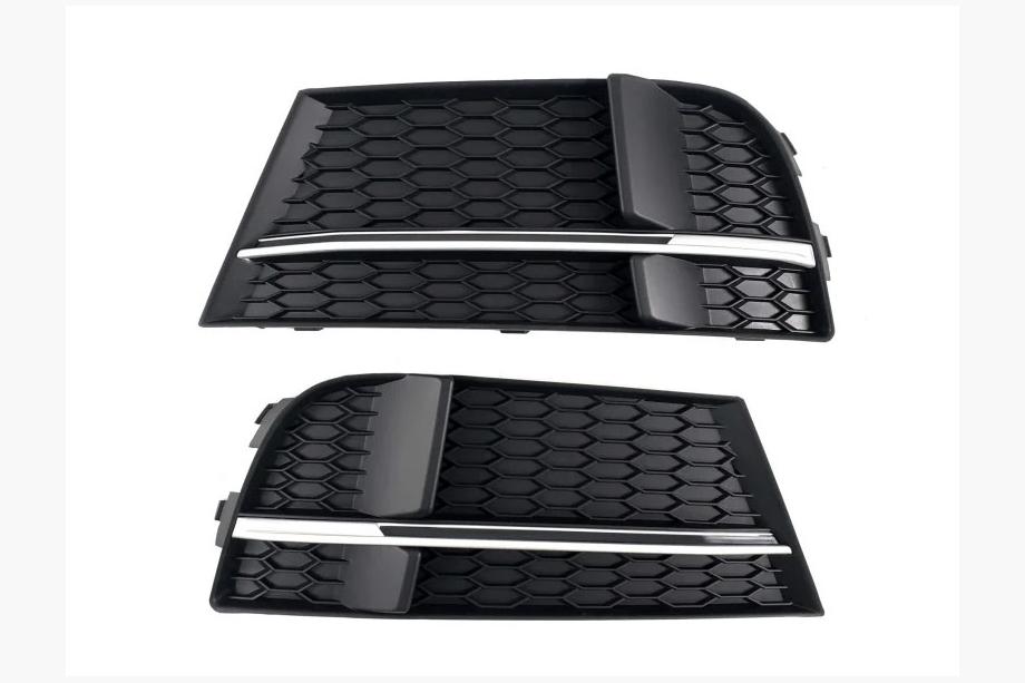 Audi A3 2012-2020 Griglie fendinebbia S-Style V-2 (2016-2020, 2 pz, Nero) Image