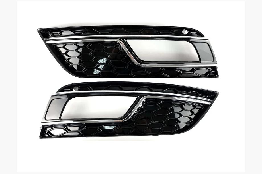 Audi A4 B8 2007-2015 Griglie fendinebbia RS-Style (2012-2015, 2 pz, Nero) Foto 2