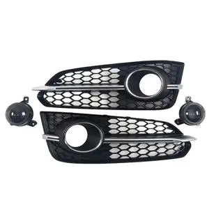 Griglie fari fendinebbia con fendinebbia (2014-2018, 2 pz, Nero con Grigio) Audi A8 2010-2018 foto 1