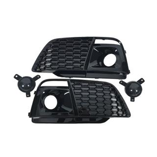 Griglie fari fendinebbia con fendinebbia RS-Style (Sport, 2017-2020, 2 pz, Nero) Audi Q5 2017-2025 foto 1