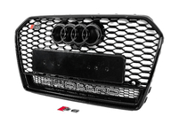 Audi A6 C7 2011-2017 Griglia anteriore nera stile RS con scritta Quattro (2014-2017) foto 2