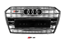 Audi A6 C7 2011-2017 Griglia Anteriore Nera con Cornice Cromata S-Style (2014-2017) foto 1