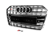 Audi A6 C7 2011-2017 Griglia Anteriore Nera con Cornice Cromata S-Style (2014-2017) foto 2