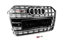 Audi A6 C7 2011-2017 Griglia Anteriore Nera con Cornice Cromata S-Style (2014-2017) foto 3