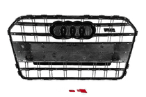 Audi A6 C7 2011-2017 Griglia Anteriore Nera con Cornice Cromata S-Style (2014-2017) foto 4
