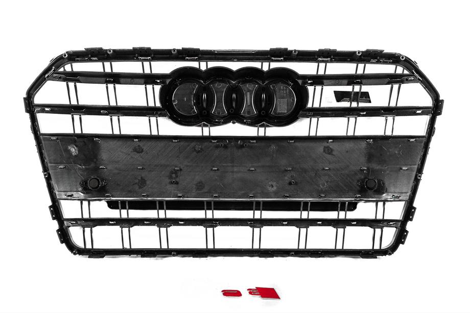 Audi A6 C7 2011-2017 Griglia Anteriore Nera con Cornice Cromata S-Style (2014-2017) Foto 4