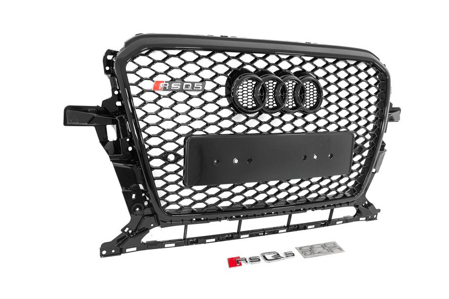 Audi Q5 2008-2017 Griglia anteriore RSQ-Style con scritta Quattro (2012-2017, nera) Foto 3