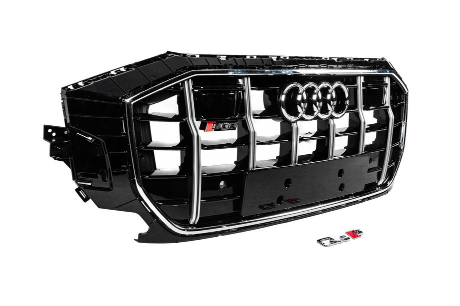Audi Q8 2018- Griglia Anteriore SQ-Style (2018-2023, nera con cromo) Foto 3