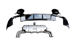 Audi A3 2012-2020 Diffusore posteriore con terminali di scarico V-1 (per S/S-Line, 2016-2020) foto 1