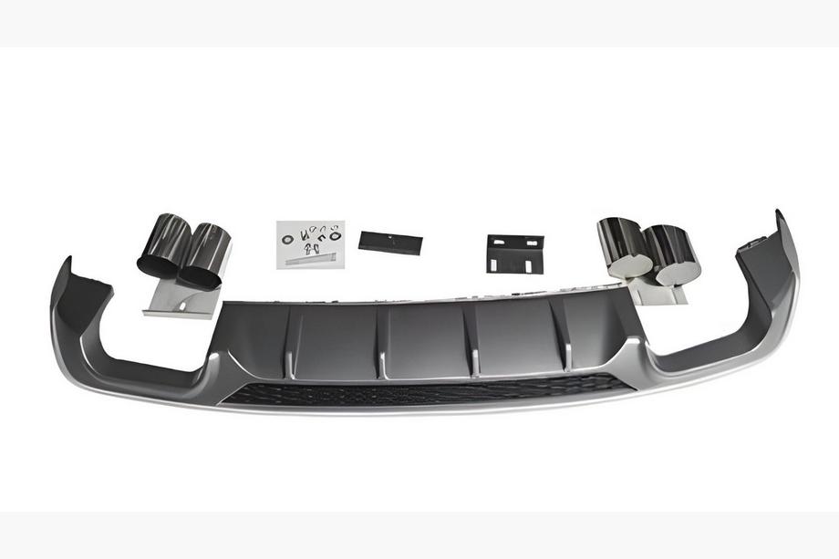 Audi A3 2012-2020 Diffusore Posteriore con Terminali V-2 (per S/S-Line, 2016-2020) Image