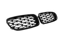 BMW 5 Series F10/F11 2010–2016 Calandra a Doppio Rene Diamond Black (Nero Lucido) foto 7