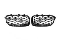 BMW 5 Series F10/F11 2010–2016 Calandra a Doppio Rene Diamond Black (Nero Lucido) foto 8