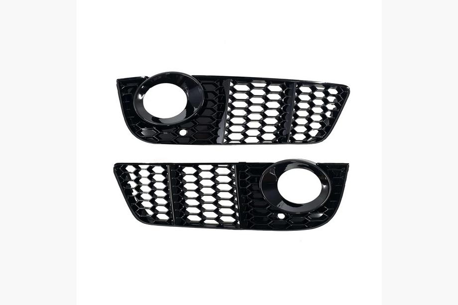 Audi A5 2007-2015 Griglie Fendinebbia RS-Style (2007-2011, 2 pz, Nero) Foto 2