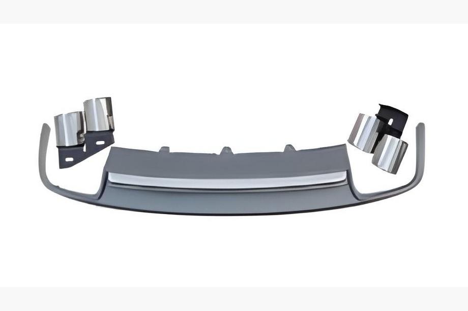 Audi A4 B8 2007-2015 Diffusore Posteriore con Terminali di Scarico S-Style (2007-2011) Image