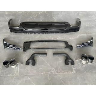 Diffusore Posteriore con Terminali QRS-Style (2020+, Nero) Audi Q7 2015–2026