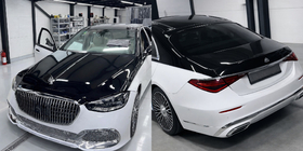 Mercedes S-class W221 2005-2013 Kit restyling per W223 Maybach (con maniglie delle porte e inserti) foto 2