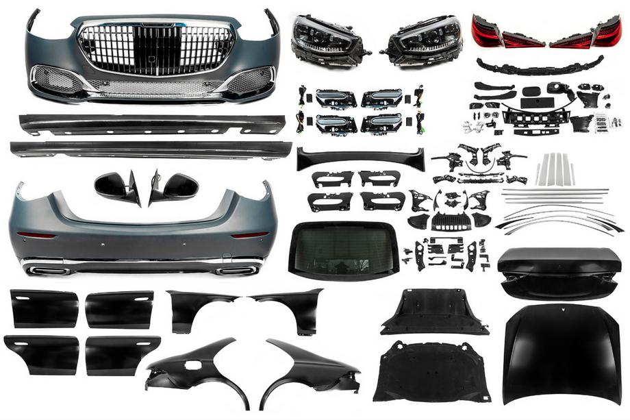 Mercedes S-class W221 2005-2013 Kit restyling per W223 Maybach (con maniglie delle porte e inserti) Image