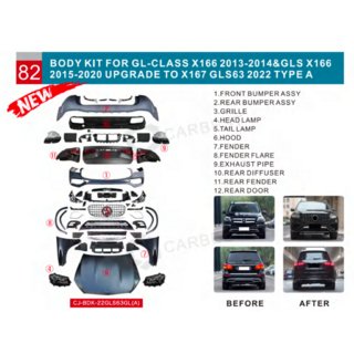 Kit conversione facelift da X166 a GLS63 X167 (Type-A)