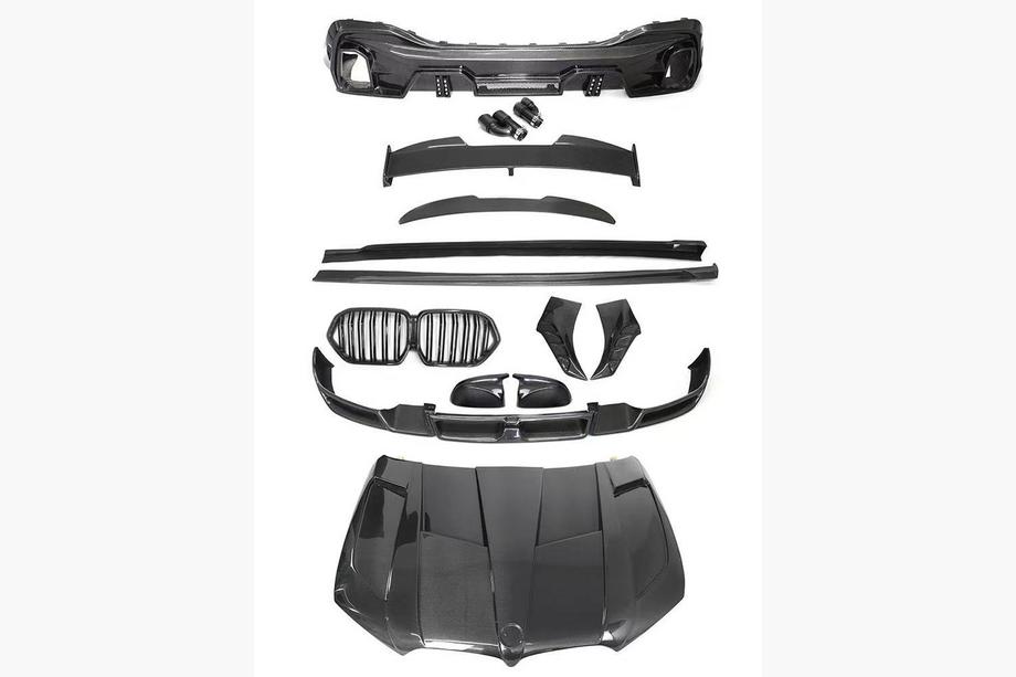 BMW X6 G06 2019–2027 Kit carrozzeria con cofano Carbon V2 (2018-2022) Foto 3