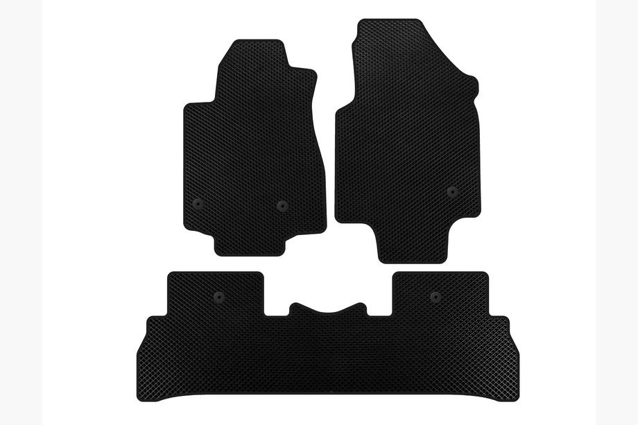 Honda Pilot 2008-2015 Tappetini EVA (2008-2012, 7 posti, Nero) Image