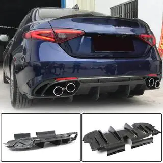 Diffusore paraurti posteriore V1 (per Base, Carbonio) Alfa Romeo Giulia 2016-2022 foto 1