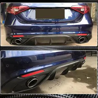Diffusore posteriore con terminali V2 (per Base, Carbonio) Alfa Romeo Giulia 2016-2022 foto 4