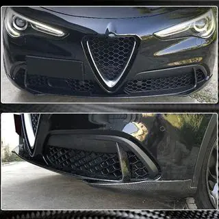 Labbro anteriore (per Base, 2017-2023, Carbonio) Alfa Romeo Stelvio 2016- foto 4