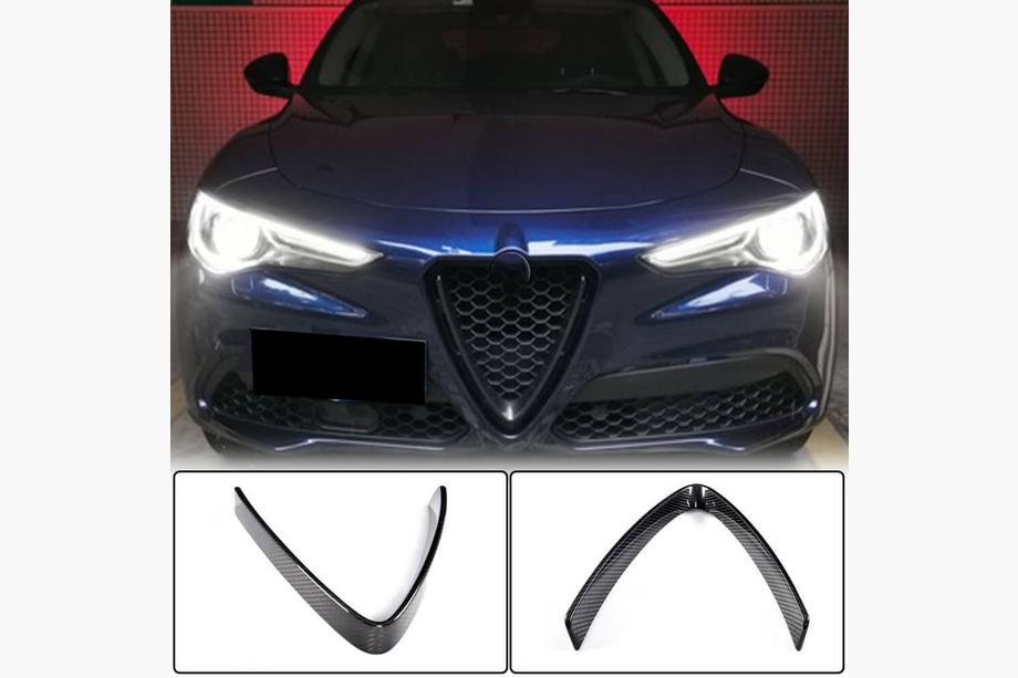 Alfa Romeo Stelvio 2016- Cover Griglia Anteriore (2017-2023, Carbonio Secco) Foto 1