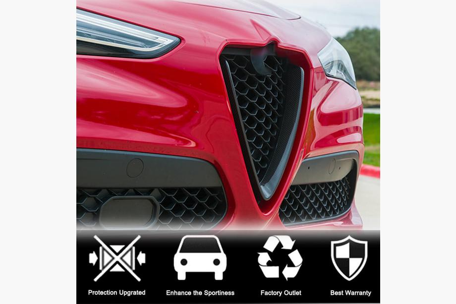 Alfa Romeo Stelvio 2016- Cover Griglia Anteriore (2017-2023, Carbonio Secco) Foto 6