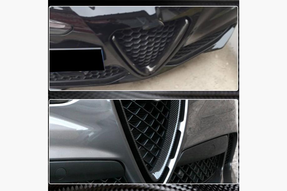 Alfa Romeo Stelvio 2016- Cover Griglia Anteriore (2017-2023, Carbonio Secco) Foto 8