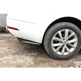 Estensioni universali Flap per paraurti posteriore Tipo-A (2 pz, nero lucido, plastica ABS) foto 3