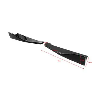Estensioni universali Flap per paraurti posteriore Tipo-B (2 pz, nero lucido, plastica ABS) foto 2