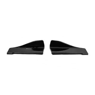 Flap universali per paraurti posteriore Tipo-C (2 pz, nero lucido, plastica ABS) foto 1