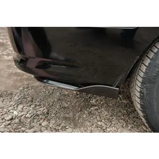 Estensioni universali Flap per paraurti posteriore Tipo-E (2 pz, nero lucido, plastica ABS) foto 1