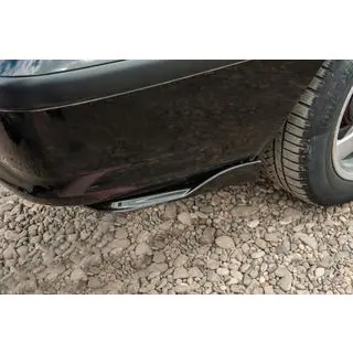 Estensioni universali Flap per paraurti posteriore Tipo-E (2 pz, nero lucido, plastica ABS) foto 2