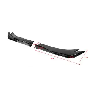 Estensioni universali Flap per paraurti posteriore Tipo-E (2 pz, nero lucido, plastica ABS) foto 4
