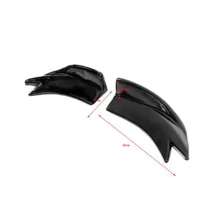 Flap universali per paraurti posteriore Tipo-F (2 pz, nero lucido, plastica ABS) foto 2