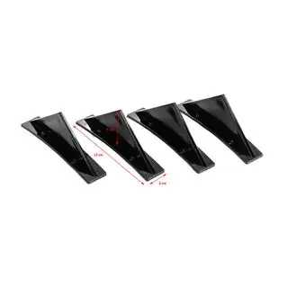 Diffusore Posteriore Universale Tipo-G (4pz, Nero Lucido, Plastica ABS) foto 2