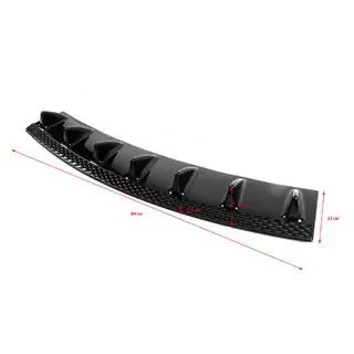 Diffusore Posteriore Universale Tipo-A (1pz, Nero Lucido, Plastica ABS) foto 3