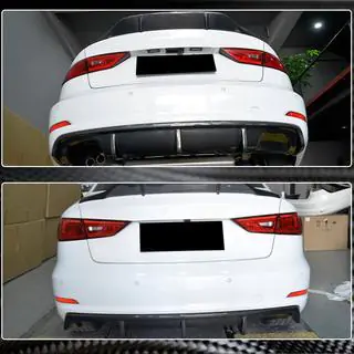 Diffusore paraurti posteriore V2 (per Base Sedan 2012-2016, Carbonio) Audi A3 2012-2020 foto 3