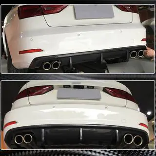 Diffusore paraurti posteriore V1 (per Base Sedan 2012-2016, Carbonio) Audi A3 2012-2020 foto 4