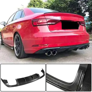 Diffusore paraurti posteriore (per Base Sedan 2017-2020, Carbonio) Audi A3 2012-2020 foto 1