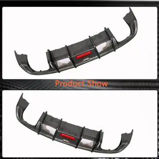 Diffusore paraurti posteriore con luce freno a LED (per Base Sedan 2017-2020, Carbonio) Audi A3 2012-2020 foto 4