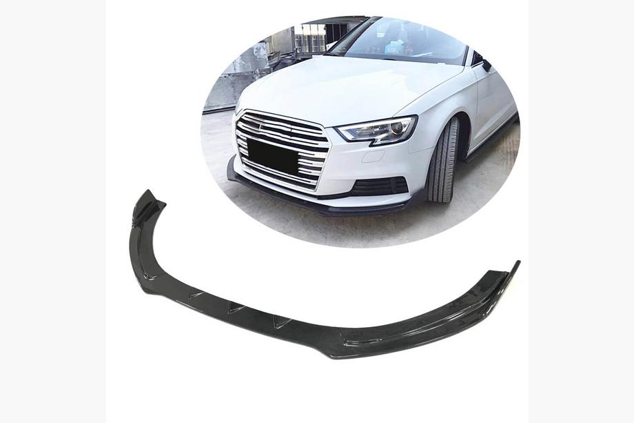Audi A3 2012-2020 Labbro anteriore paraurti V1 (per Base 2017-2020 HB, Carbonio) Image