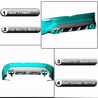 Diffusore posteriore V2 per S-Line Sedan 2020-2023 (Carbonio) Audi A3 2020- foto 3